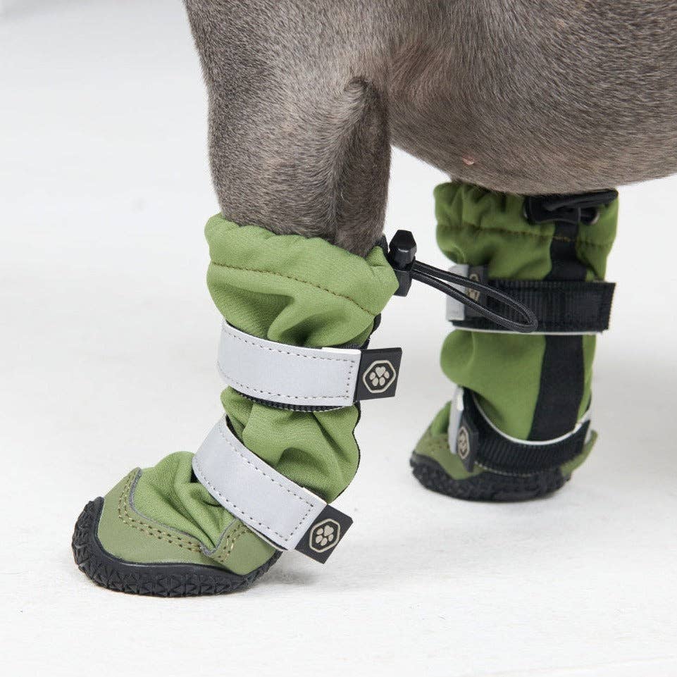 Spark Paws Flex Shell Water-Resistant Dog Boots - Green