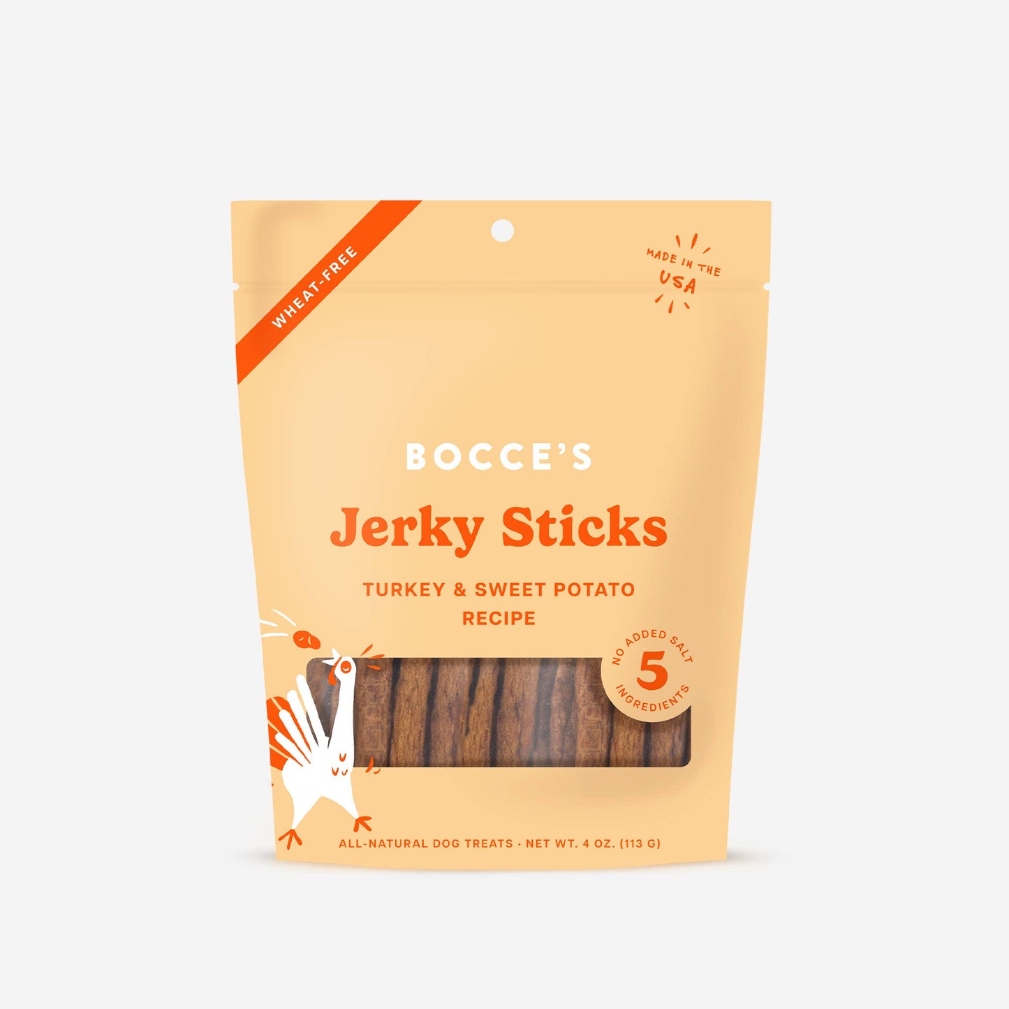 Bocce's Bakery Grazers Turkey & Sweet Potato Jerky Sticks
