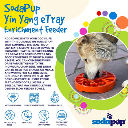 SodaPup Shallow Slow Feeder Tray, Yin Yang