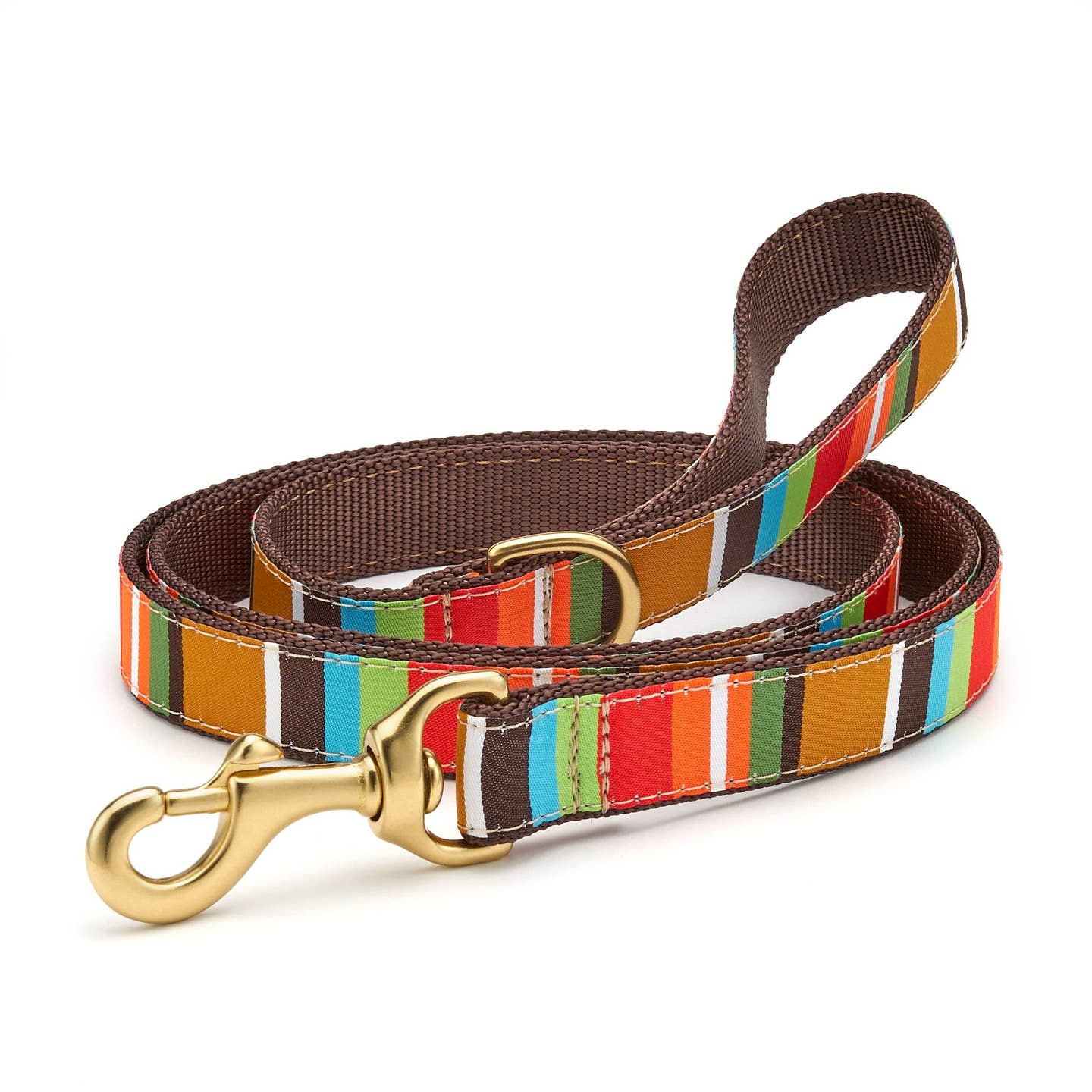 Up Country Brown Stripe Fall Thanksgiving Dog Lead