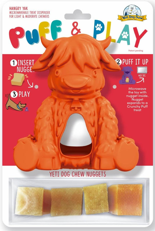 Yeti Dog Chew Puff & Play Hangry Yak Dog Chew Treat Dispenser