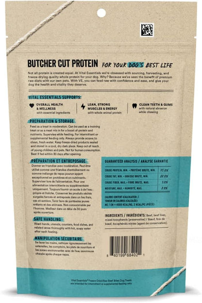 Vital Essentials Beef Bites Freeze-Dried Raw Dog Treats