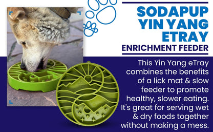 SodaPup Shallow Slow Feeder Tray, Yin Yang