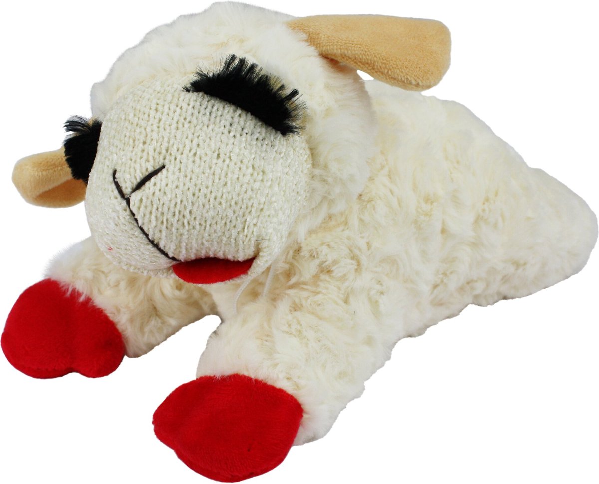 Multipet Lamb Chop Squeaky Plush Dog Toy