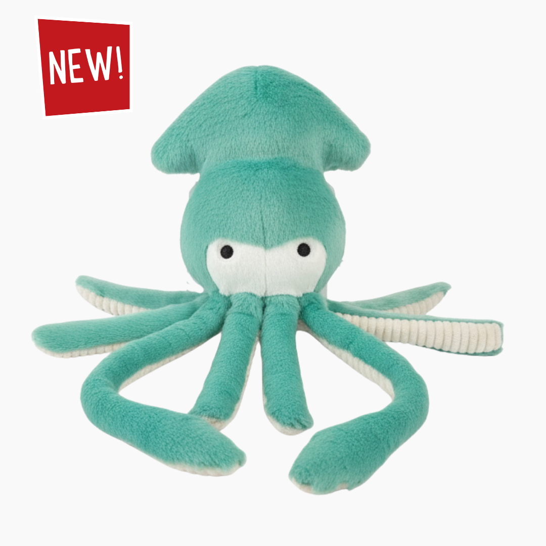 Fluff & Tuff "Claude" - Squid Plush Dog Toy (Squeakerless)