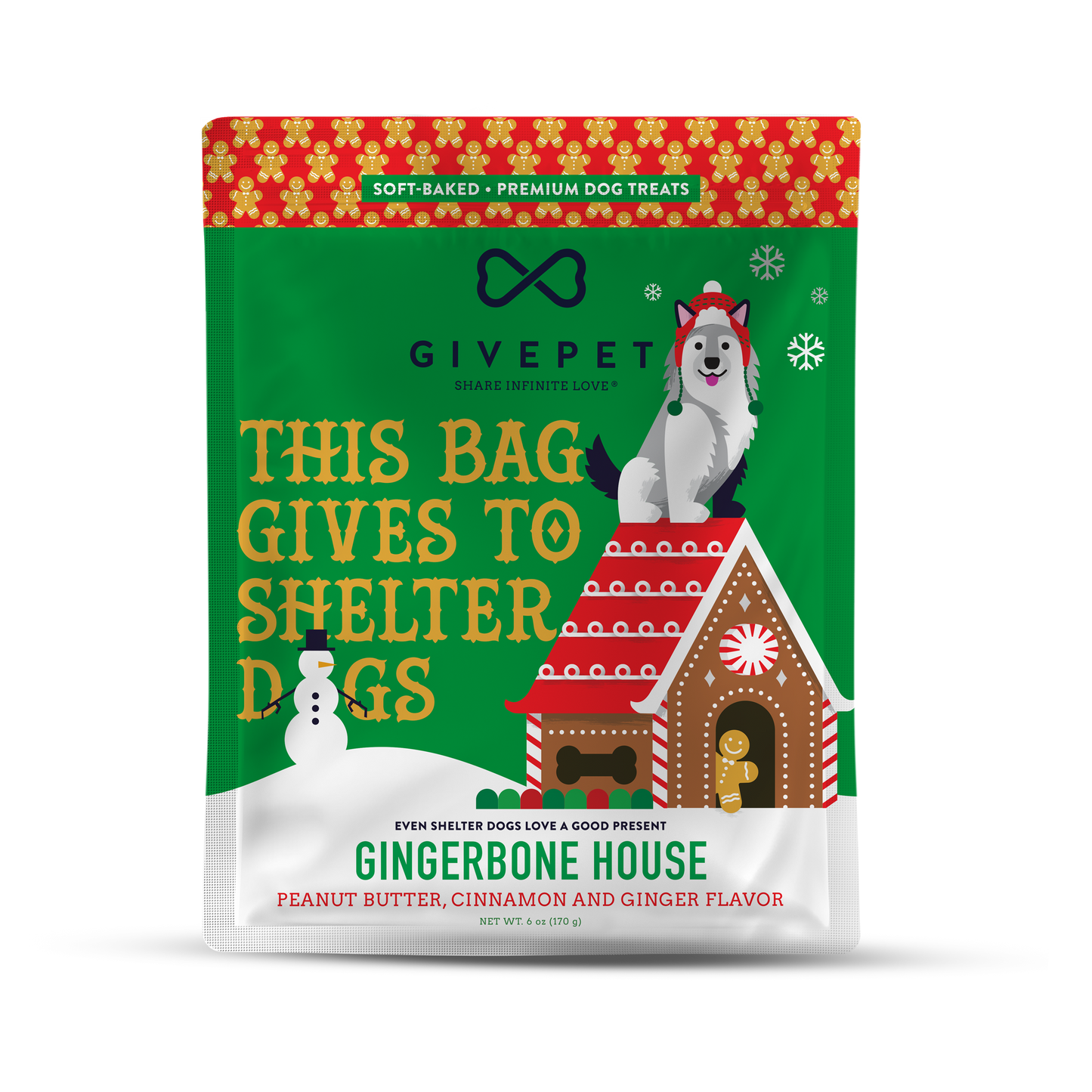 GivePet Dog Gingerbone House Treats