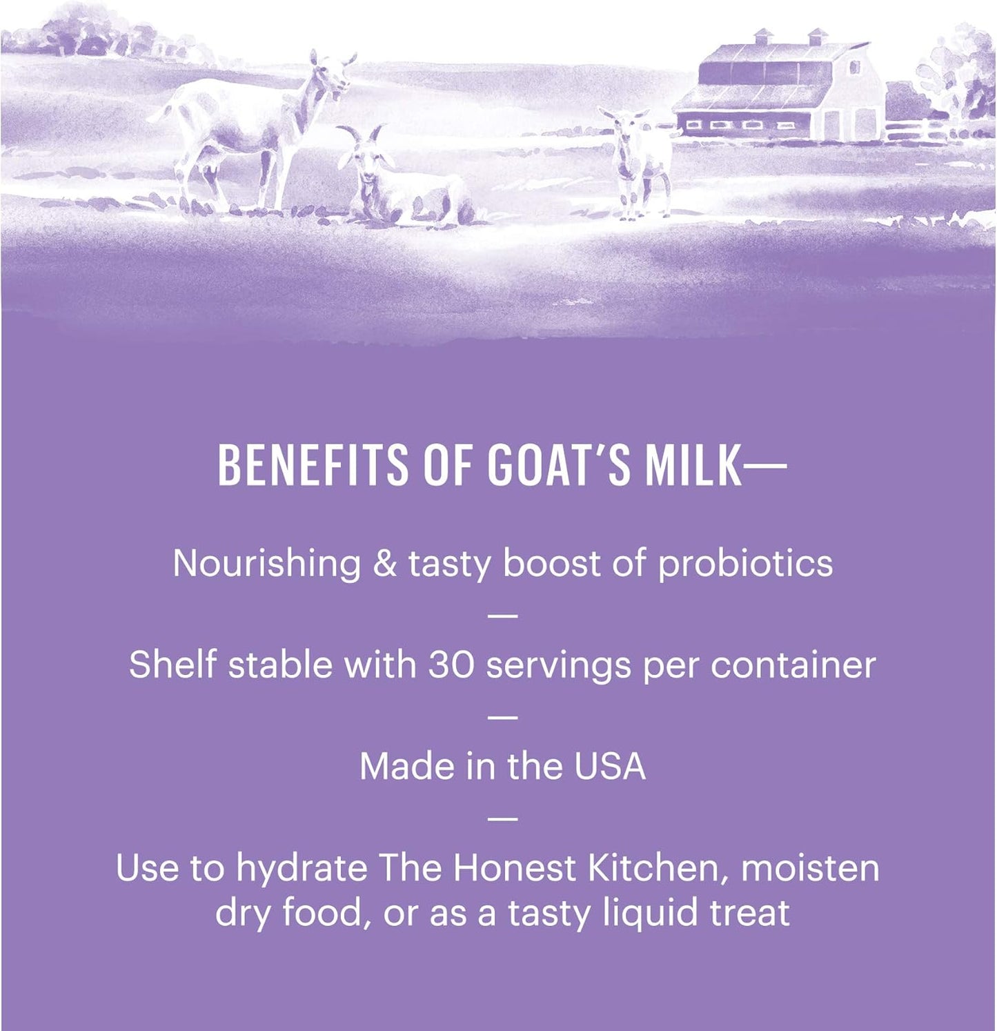 The Honest Kitchen Instant Goat's Milk With Probiotics for Dogs and Cats