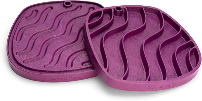 West Paw Dog Feast Mat Slow Feeder and Lick Mat, Waves