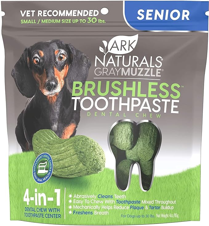 Ark Naturals Dog Gray Muzzle Brushless Toothpaste for Senior Dogs