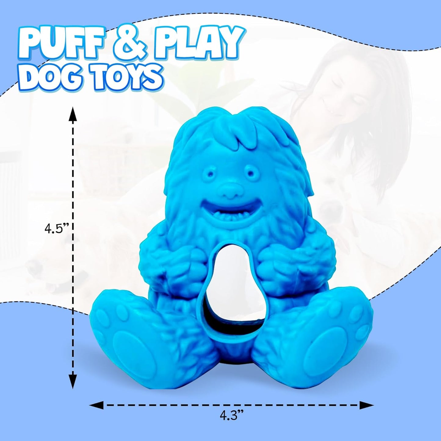 Yeti Dog Chew Puff & Play Hangry Yeti Dog Chew Treat Dispenser