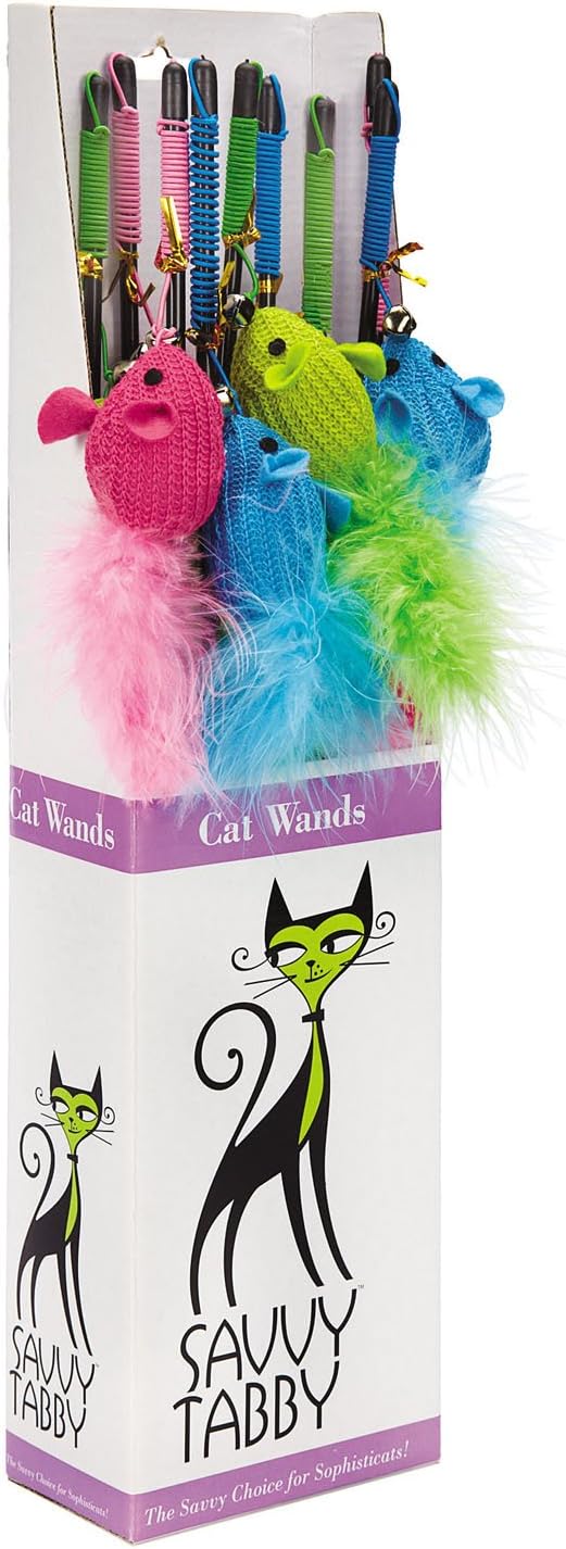 Savvy Tabby Playtime Teaser Cat Wand Toy