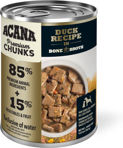 ACANA Premium Chunks Duck Recipe in Bone Broth Grain-Free Wet Dog Food