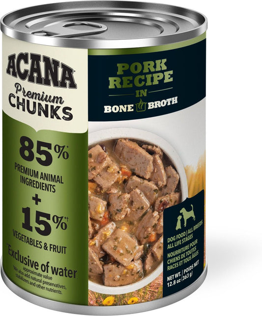 ACANA Premium Chunks Pork Recipe in Bone Broth Grain-Free Wet Dog Food