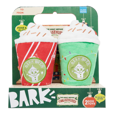 BARK Fa-La-La-La Lattes Dog Toy (2 piece set)