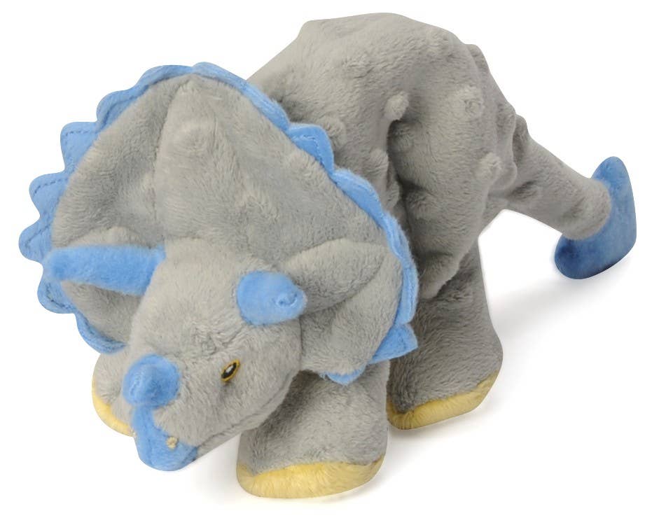 goDog Dinos Frills Triceratops Plush Toy Grey, Small