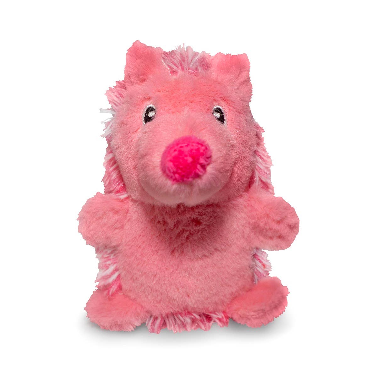 ThoozyPet Hedgehog Plush Dog Toy, Pink, 5"