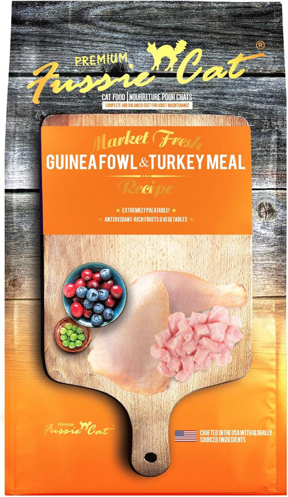 Fussie Cat Market Fresh Grain-Free Guinea Fowl and Turkey Dry Food