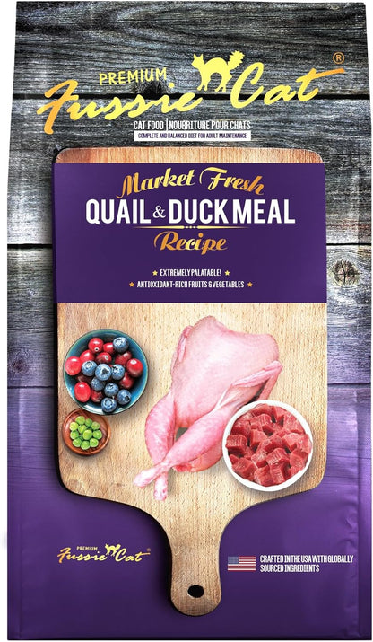 Fussie Cat Market Fresh Grain-Free Quail and Duck Dry Food