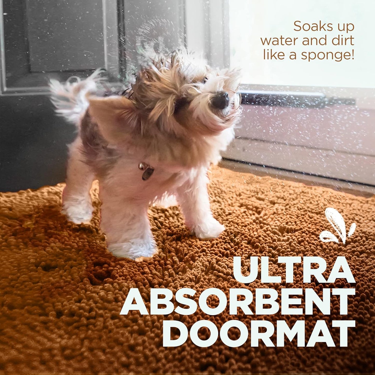 Soggy Doggy Ultra-Absorbent Doormat, Caramel