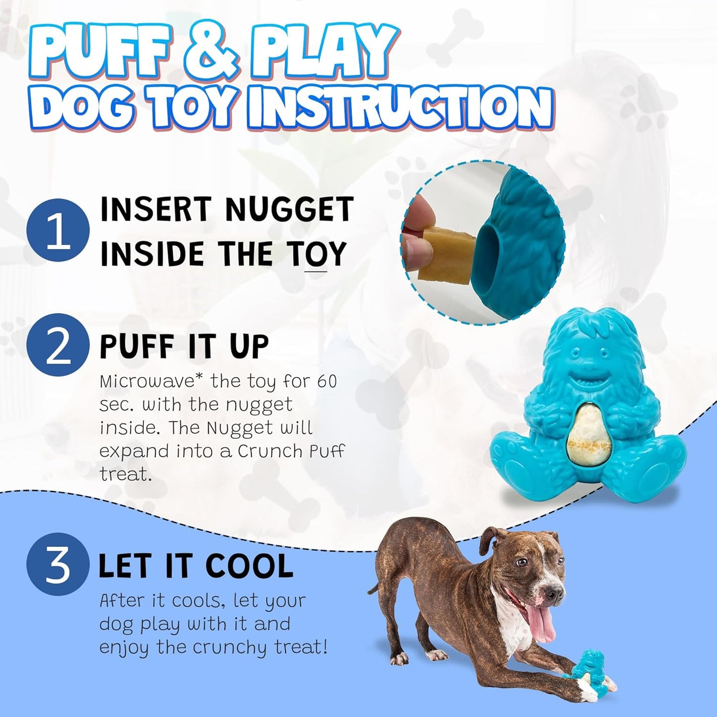 Yeti Dog Chew Puff & Play Hangry Yeti Dog Chew Treat Dispenser