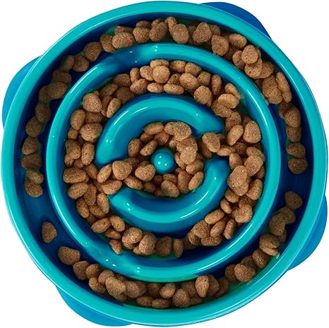 Outward Hound Fun Feeder Slo Bowl, Turqouise, Medium/Mini