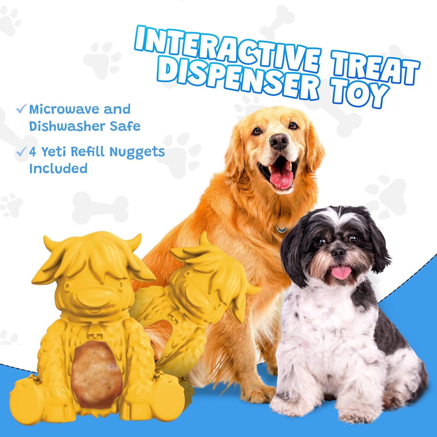 Yeti Dog Chew Puff & Play Hangry Yak Dog Chew Treat Dispenser