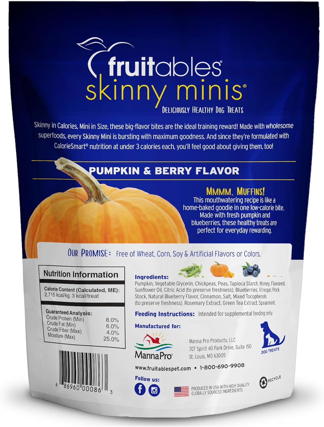 Fruitables Dog Skinny Minis Soft and Chewy Treats