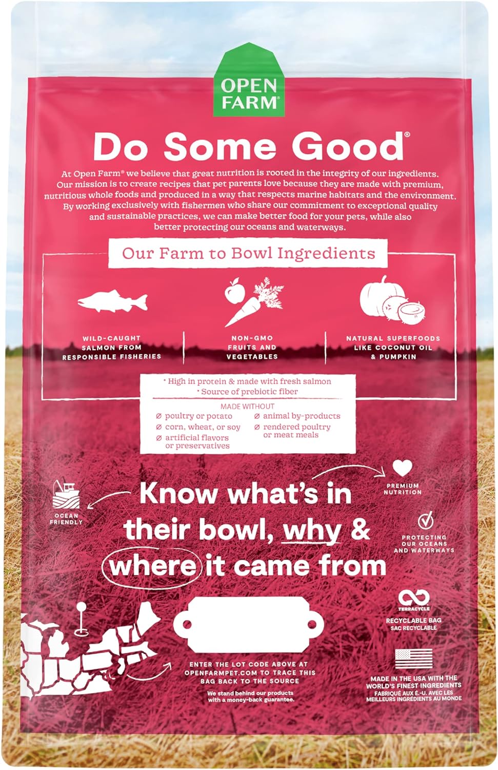 Open Farm Dog Grain Free Wild Salmon Dry Food