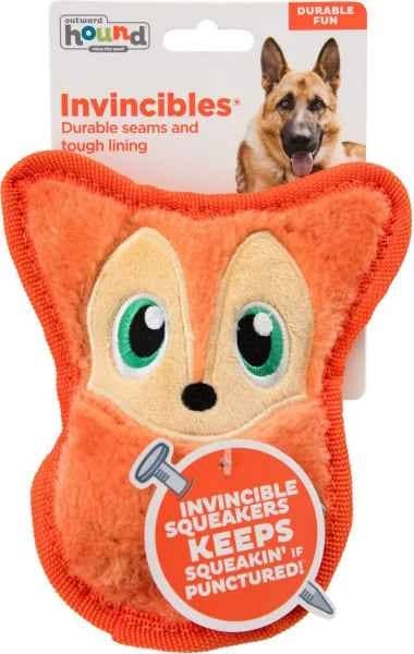 Outward Hound Durablez Fox Tough Plush Dog Toy, Orange, X-Small