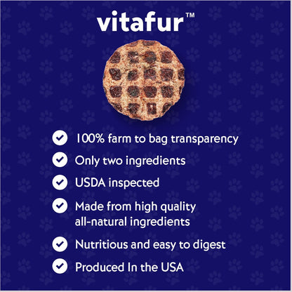 Vitafur Barkin' Burger Grilled Bison Dehydrated Dog Treats