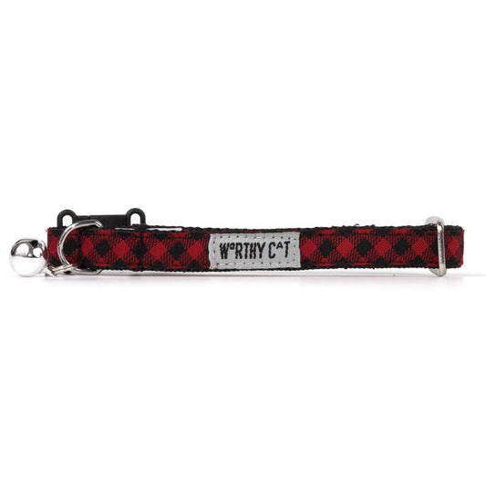 The Worthy Dog - Bias Buffalo Plaid Cat Collar