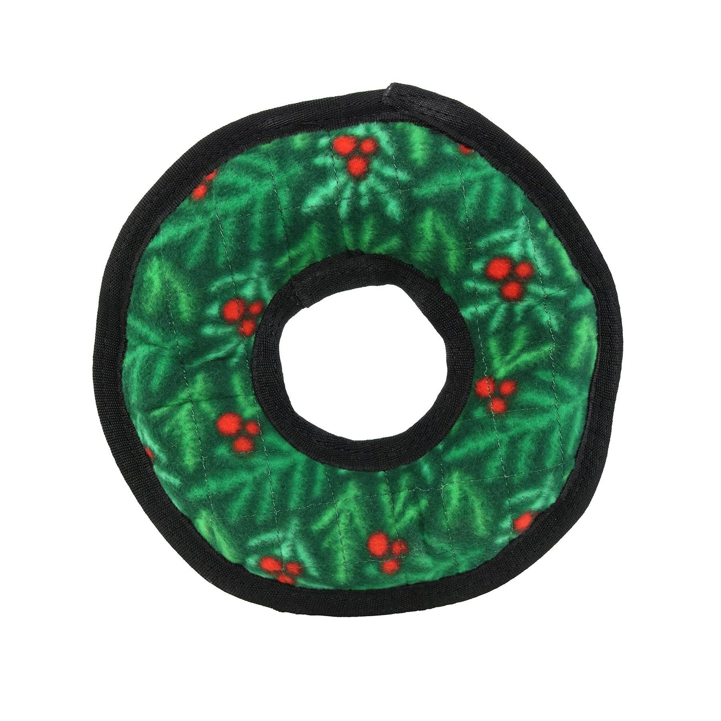 Tuffy Holiday Medium Ring Wreath, Durable Squeaky Dog Toy