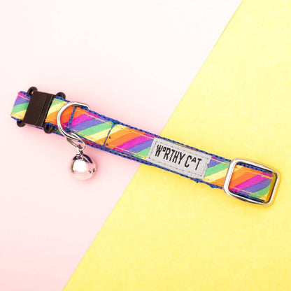 The Worthy Dog - Rainbow Cat Collar