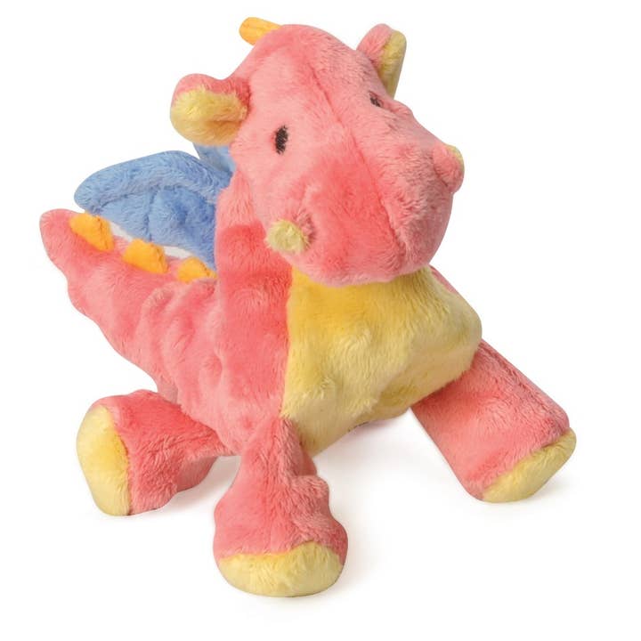 goDog Dragon Plush Dog Toy Coral, Small