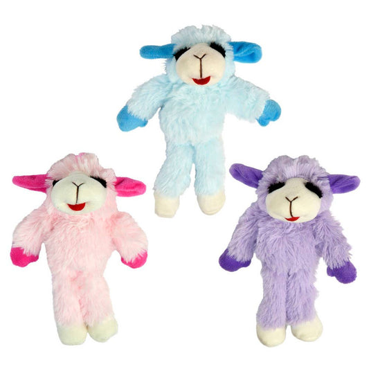 Pet Envy 7" Floppy Lamb Chop Plush Dog Toy, Assorted Colors