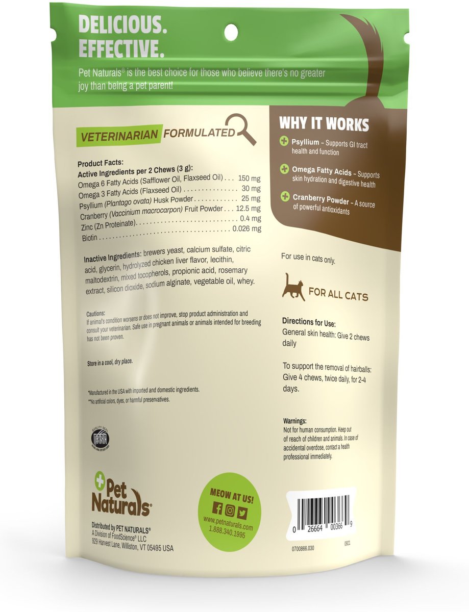 Pet Naturals Cat Hairball Chews, 30 count