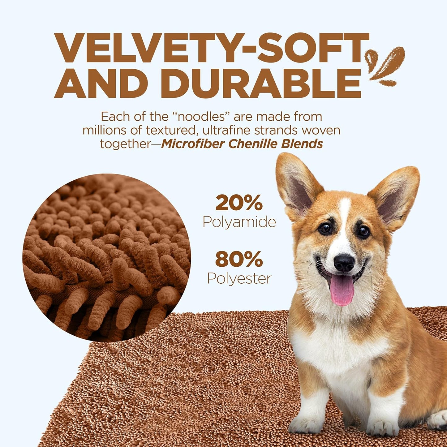 Soggy Doggy Ultra-Absorbent Doormat, Caramel