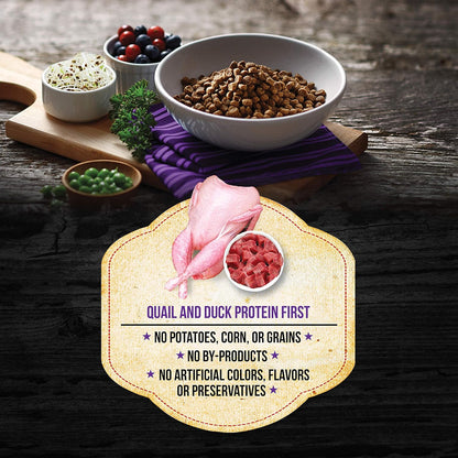 Fussie Cat Market Fresh Grain-Free Quail and Duck Dry Food