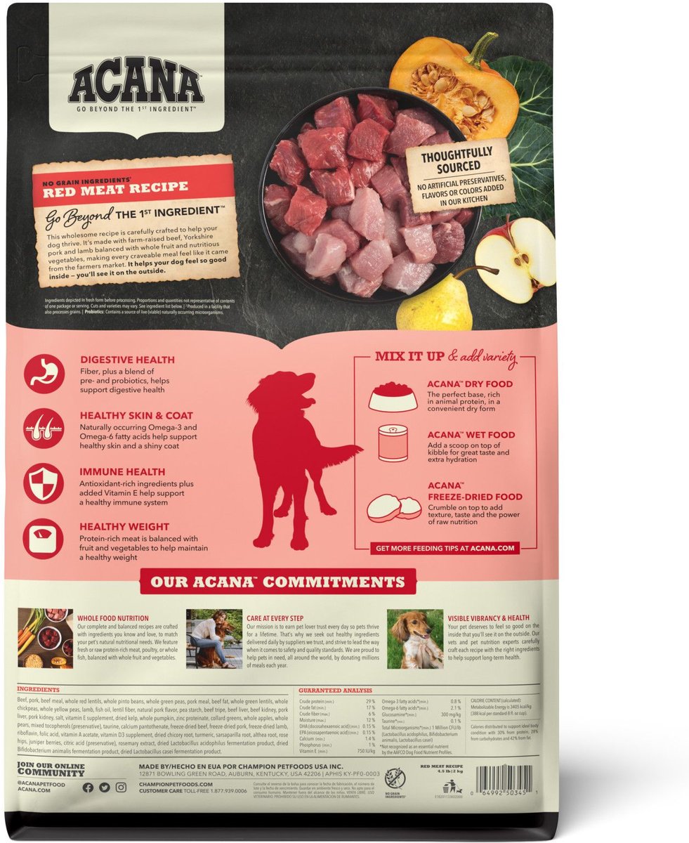 ACANA Red Meat Recipe Grain-Free Dry Dog Food