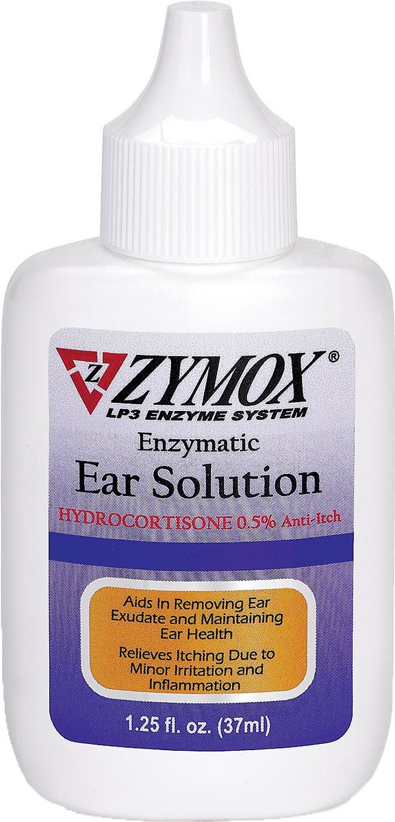 Zymox Ear Infection Solution with .5% Hydrocortisone for Dogs and Cats