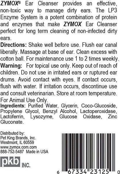 Zymox Enzymatic Ear Cleanser for Dogs and Cats