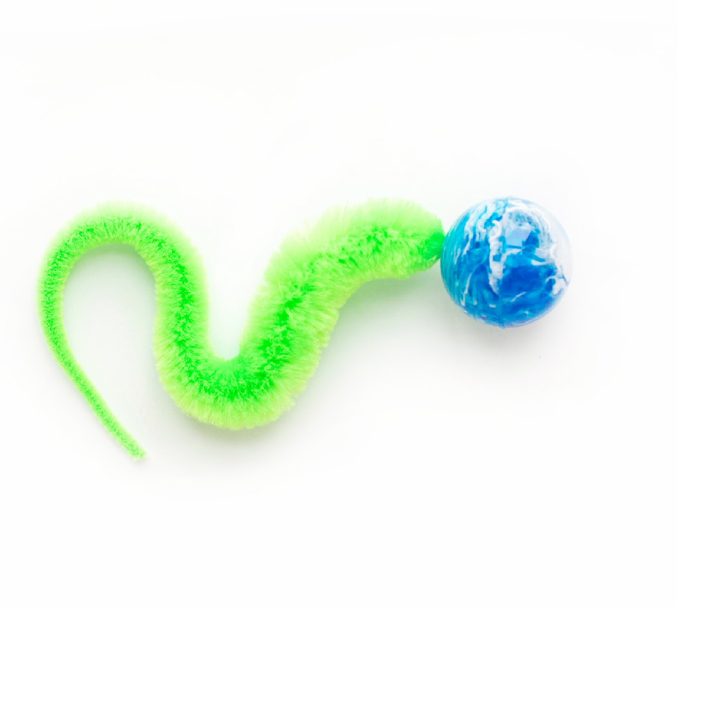 Dezi & Roo Solid Marbled Bouncy Ball Cat Toy