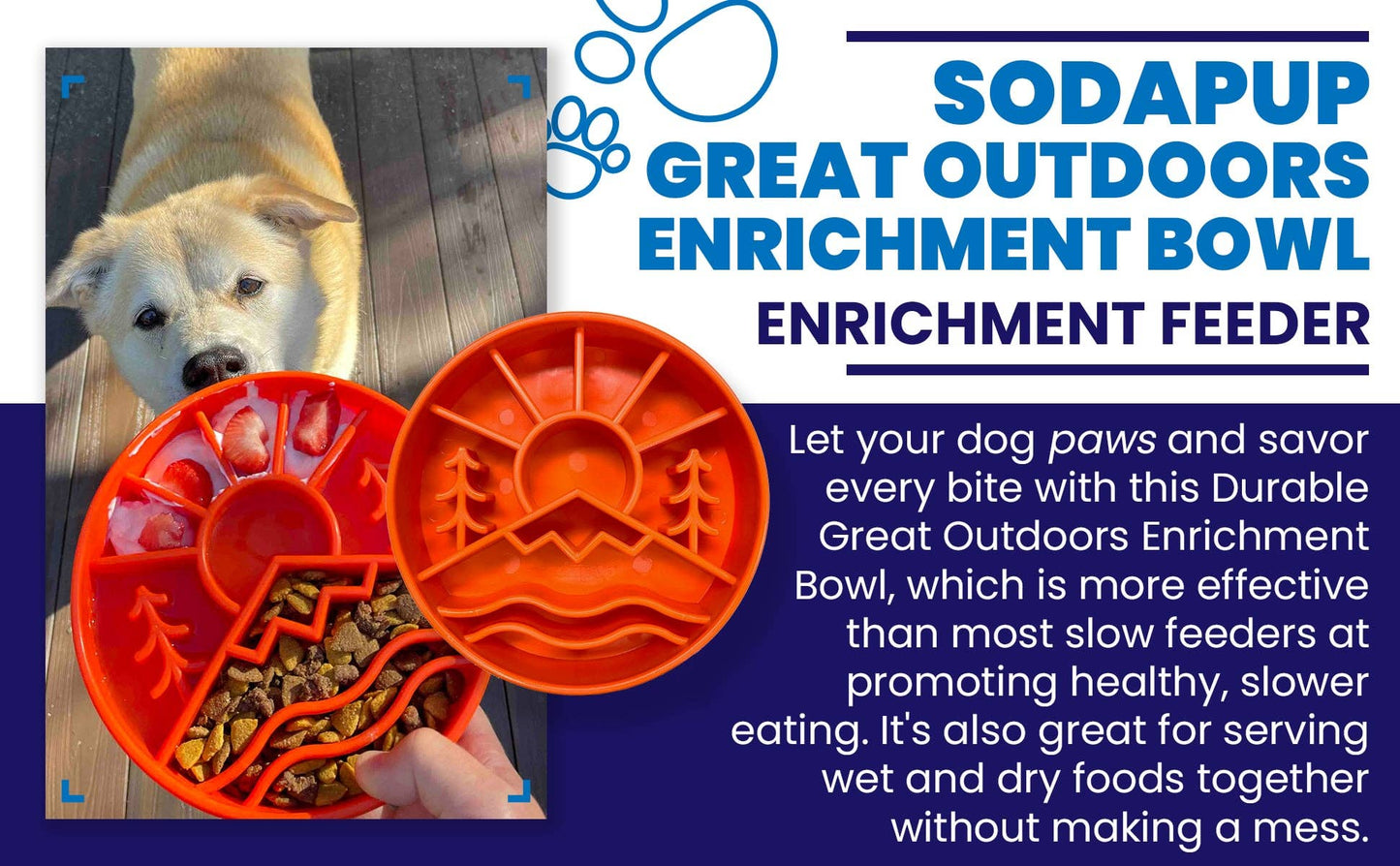 SodaPup Enrichment Slow Feeder Bowl, Great Outdoors