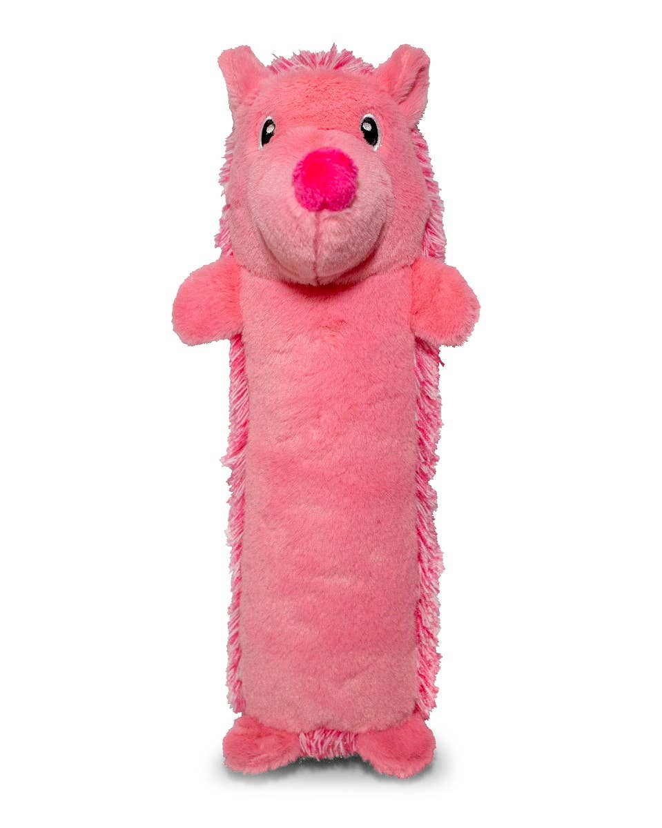 ThoozyPet Hedgehog Plush Dog Toy, Pink, 13"
