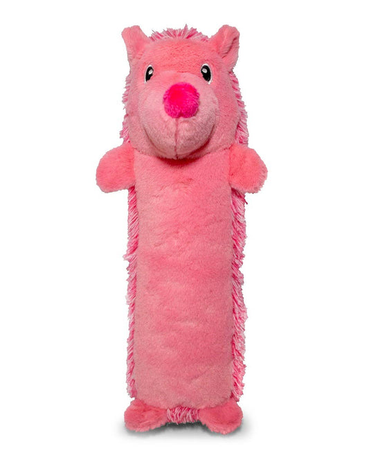ThoozyPet Hedgehog Plush Dog Toy, Pink, 13"