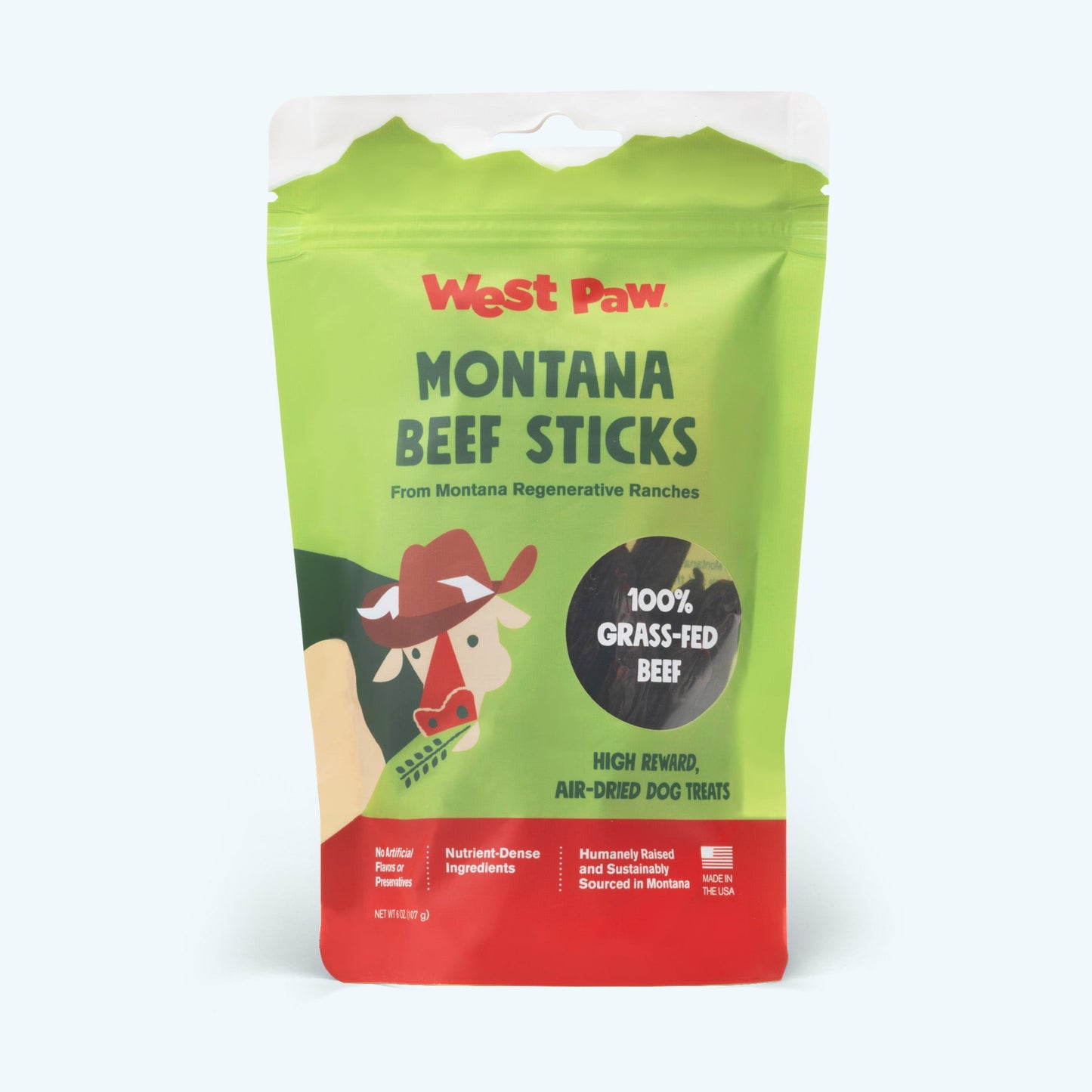 West Paw Montana Beef Sticks High-Protein Air-Dried Dog Treats