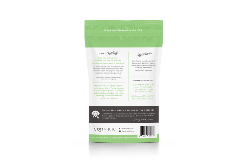 Green Juju Freeze Dried Bites for Dogs and Cats