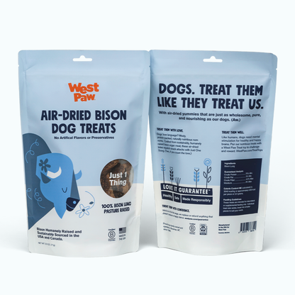 West Paw Dog Air Dried Bison Lung Treats