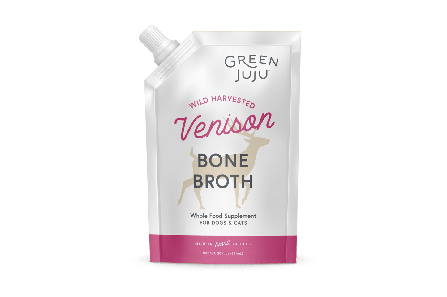 Green Juju Frozen Venison Bone Broth for Dogs and Cats