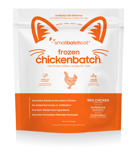 Smallbatch Cat Chicken Batch Sliders Frozen Cat Food